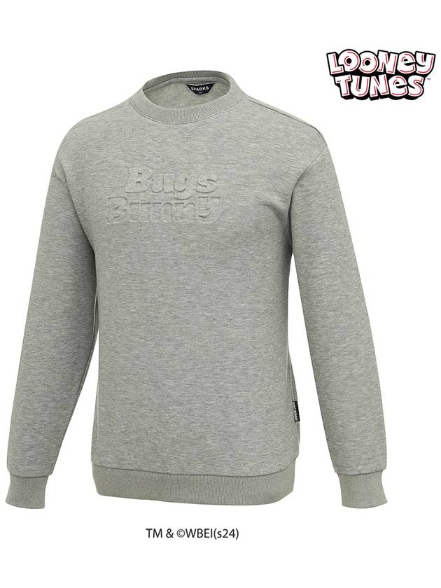 Men s Bugs Bunny character embossed brushed long sleeved round T shirt SO3MTS017 - SPARKS - BALAAN 1