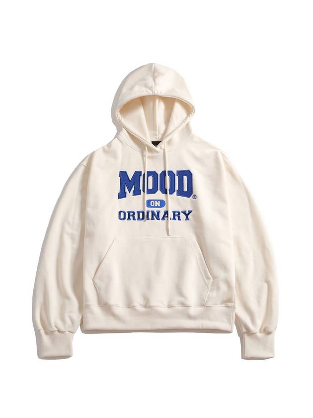 Balloon over logo embroidery hoodcream - MOO - BALAAN 2