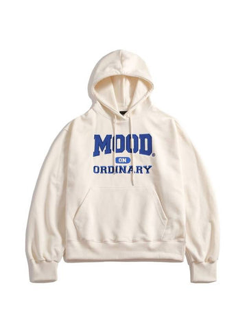 Balloon over logo embroidery hoodcream - MOO - BALAAN 1