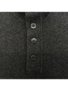 High Neck Half Button Lambswool Knit Top Charcoal - STONE ISLAND - BALAAN 6