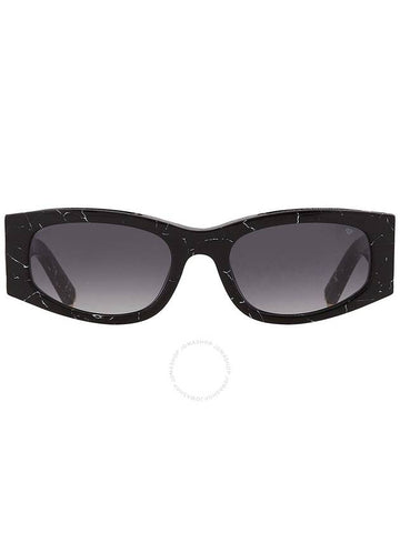 Philipp Plein Grey Gradient Oval Ladies Sunglasses SPP025S 0869 55 - PHILIPP PLEIN - BALAAN 1