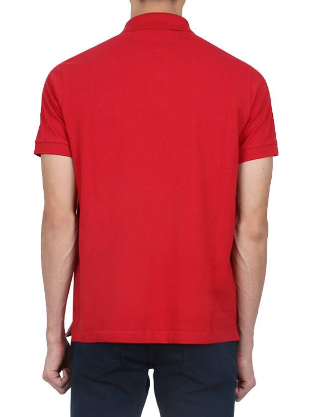 Pique Stretch Cotton Short Sleeve Polo Shirt Red - STONE ISLAND - BALAAN 5