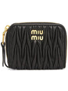 Matelasse Nappa Leather Coin Wallet Black - MIU MIU - BALAAN 2