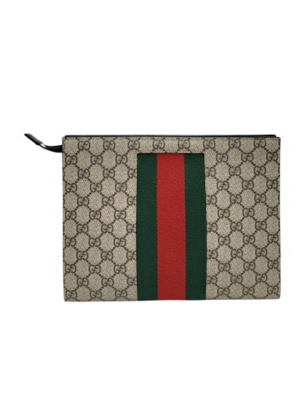 475316 GG Supreme Canvas Web Ophidia Clutch Bag - GUCCI - BALAAN 3