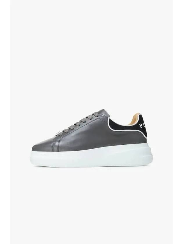 Men s Bumper Platform Leather Sneakers Gray - PHILIPP PLEIN - BALAAN 1