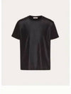 Men's Washed Taffeta Panel Detail Short Sleeve T-Shirt Black - VALENTINO - BALAAN 2