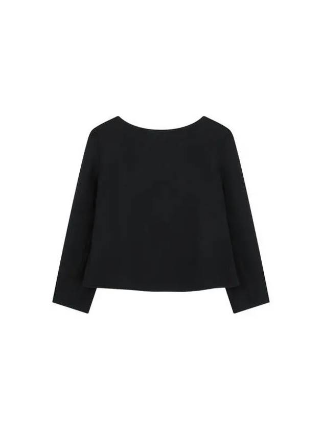 women back drape blouse black - EMPORIO ARMANI - BALAAN 1