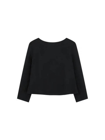 women back drape blouse black - EMPORIO ARMANI - BALAAN 1