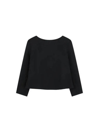 women back drape blouse black - EMPORIO ARMANI - BALAAN 1