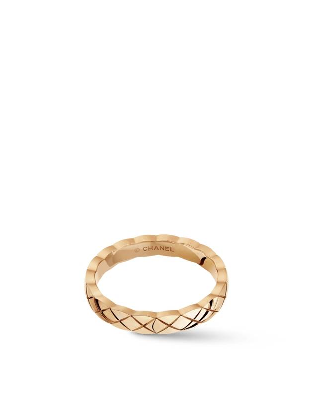 Coco Crush Quilted Motif Mini Ring Gold - CHANEL - BALAAN 3