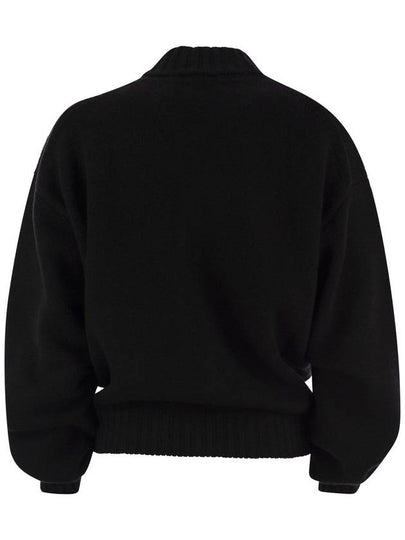 Wool and cashmere cardigan with zip - VANISE - BALAAN 2