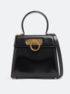 Iconic Top Handle Small Tote Bag Black - SALVATORE FERRAGAMO - BALAAN 3