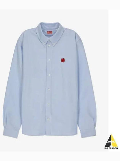 Boke Flower Long Sleeve Shirt Blue - KENZO - BALAAN 2