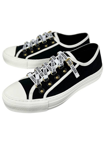 Walk'N' Low Top Sneakers Canvas Black - DIOR - BALAAN 2