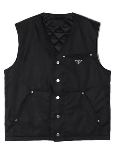 Re nylon logo padded vest - PRADA - BALAAN 1