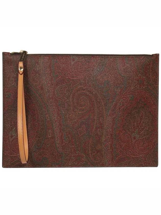 Paisley Clutch Bag Brown - ETRO - BALAAN 2