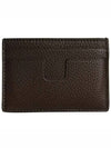 Leather Logo Card Wallet Dark Brown - TOM FORD - BALAAN 3