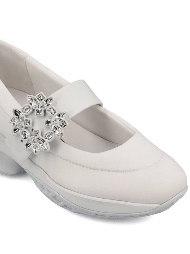 Viv' Run Strass Buckle Ballerina White - ROGER VIVIER - BALAAN 5