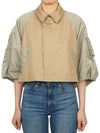 Cotton Gabardine Nylon Crop Twill Jacket Beige Light Khaki - SACAI - BALAAN 4