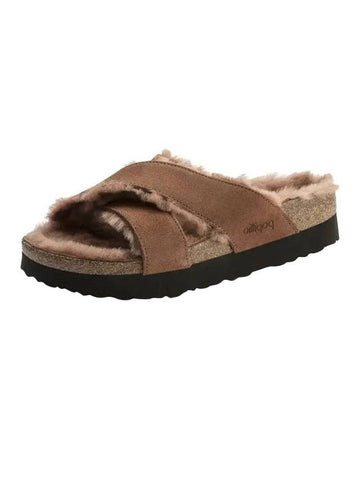 Daytona Shearling Slippers Terracotta - BIRKENSTOCK - BALAAN 1