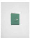 Triangle Logo Stitch Leather Half Wallet Sage Green - PRADA - BALAAN 2