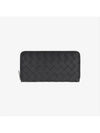 Bottega Veneta Intrecciato Zip Around Wallet Black Luxray - ETC - BALAAN 2