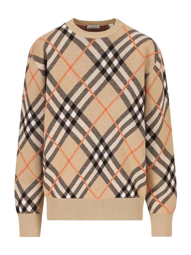 Vintage Check Intarsia Knit Top Beige - BURBERRY - BALAAN 2