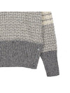 Tuck Stitch Raglan Sleeve Crew Neck Knit Top Grey - THOM BROWNE - BALAAN 10