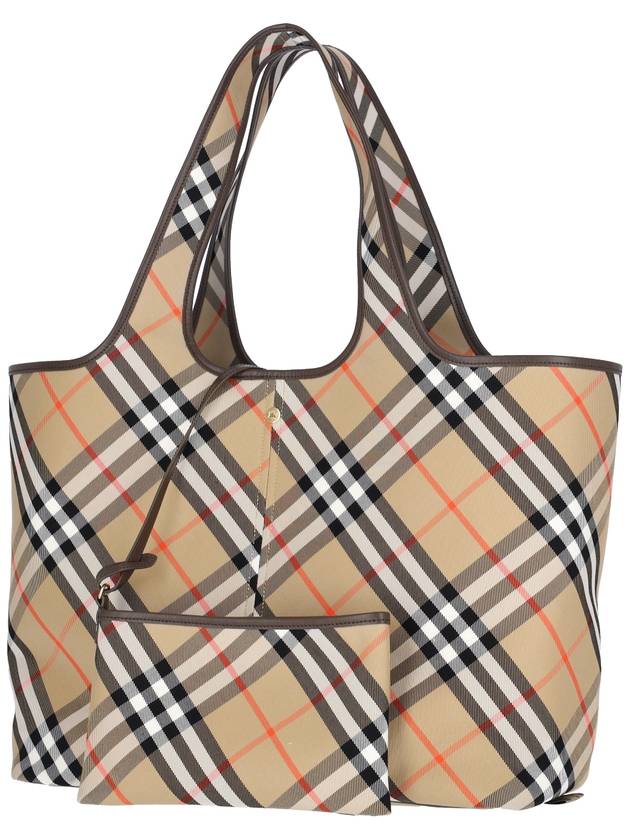 Check Medium Tote Bag Sand - BURBERRY - BALAAN 3