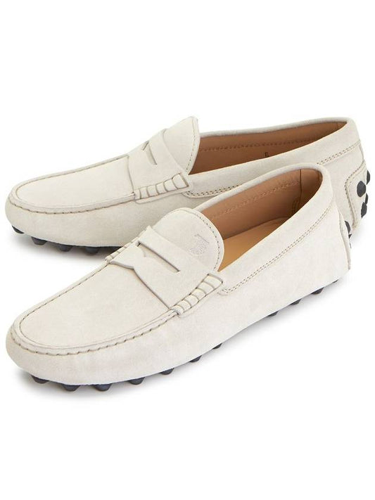 Gommino Bubble Suede Driving Shoes Ivory - TOD'S - BALAAN 2