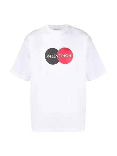 Logo Print Oversized Short Sleeve T-Shirt White - BALENCIAGA - BALAAN 2