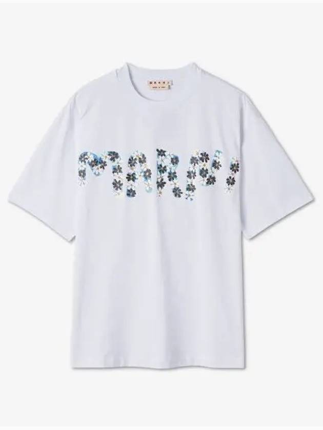 Daisy Logo Short Sleeve T-Shirt White - MARNI - BALAAN 2