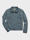 Double RL Indigo Check Linen Cotton Shirt Jacket Blue - POLO RALPH LAUREN - BALAAN 5