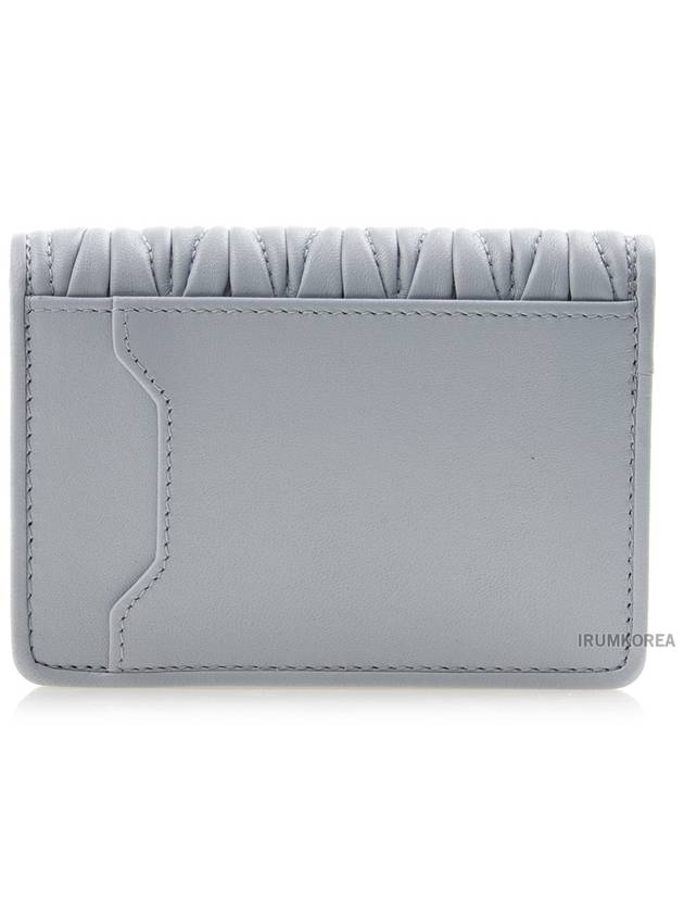 Matelasse Nappa Leather Card Wallet Grey - MIU MIU - BALAAN 4