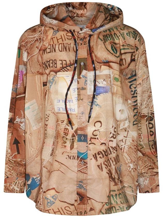 Print Drawstring Hoodie Brown - VIVIENNE WESTWOOD - BALAAN 2