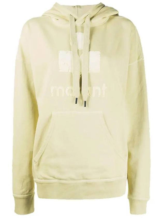 Mansel Velor Logo Hoodie Light Yellow - ISABEL MARANT - BALAAN 1