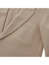 Men's Wool Cashmere Single Coat Champagne - AMI - BALAAN.