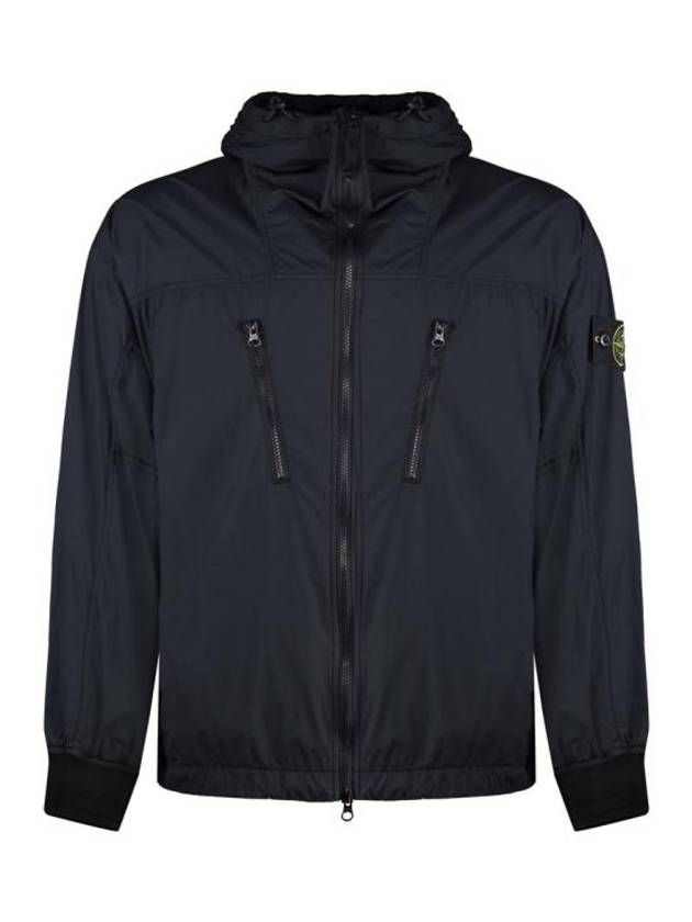 Skin Touch Nylon TC Hooded Jacket Black - STONE ISLAND - BALAAN 2