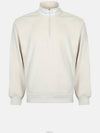 Rib Collar French Terry Quarter Zip Pullover Long Sleeve T-shirt Beige - G/FORE - BALAAN 8