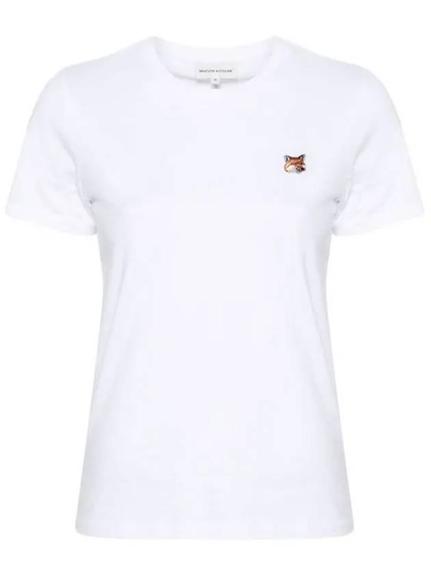 Fox Head Patch Regular Short Sleeve T-Shirt White - MAISON KITSUNE - BALAAN 5