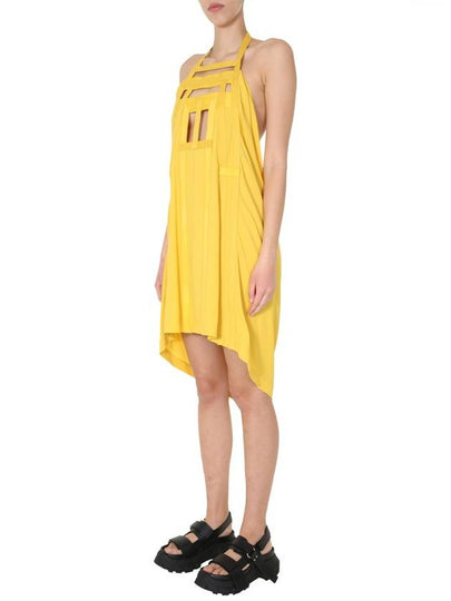 Women's Halterneck Midi Dress Yellow - RICK OWENS - BALAAN 2