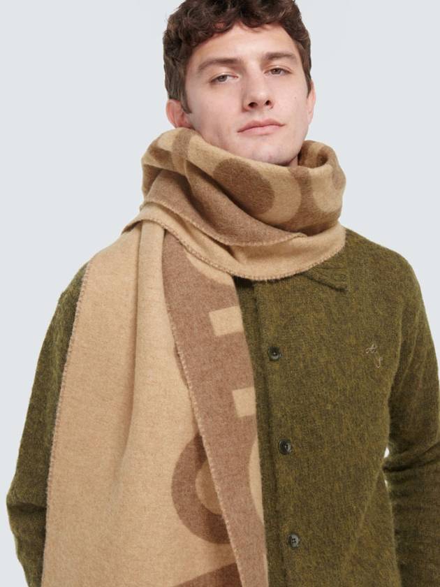 TORONTY Logo Jacquard Wool Scarf Muffler Brown CA0154 - ACNE STUDIOS - BALAAN 4