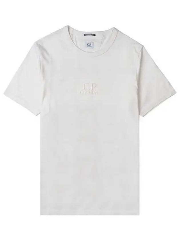 Embroidered Logo Cotton Short Sleeve T-Shirt White - CP COMPANY - BALAAN 2