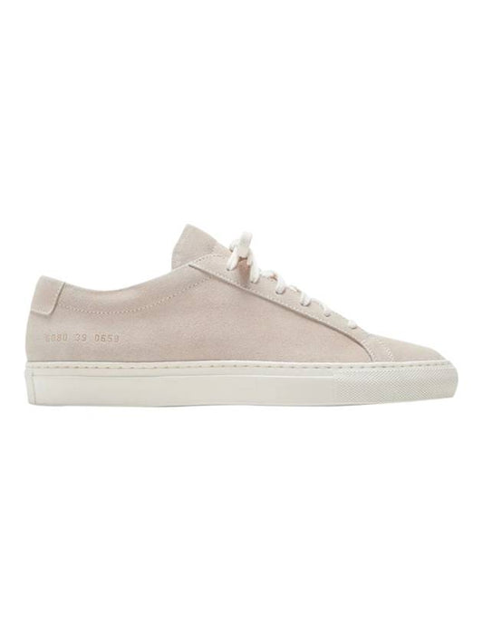 Achilles Suede Low Top Sneakers Beige - COMMON PROJECTS - BALAAN 1