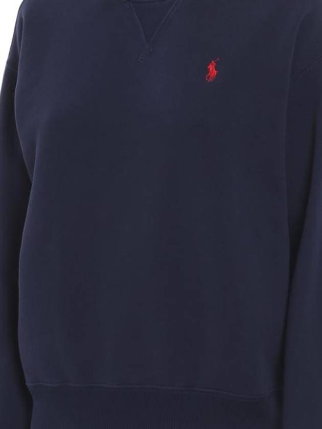 Embroidered Logo Pony Sweatshirt Navy - POLO RALPH LAUREN - BALAAN 4