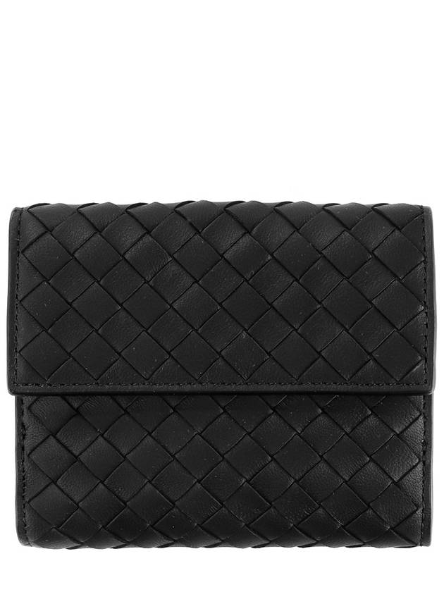 Intrecciato Nappa Mini Half Wallet Black - BOTTEGA VENETA - BALAAN 2