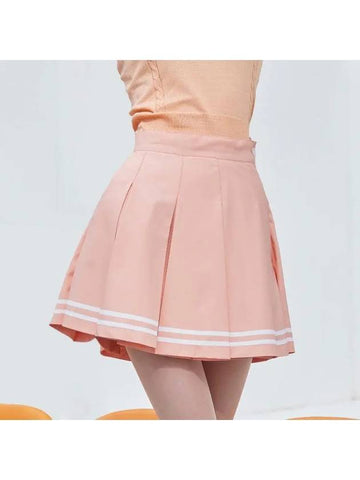 Golf Wear Tennis Line Color Skirt Peach - J JANE - BALAAN 1