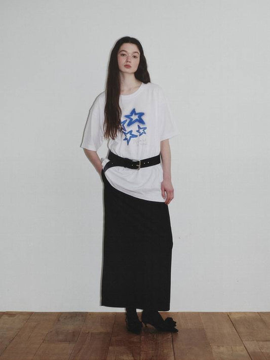 Star Shine Embo Print T Shirt_White_W - KINETO - BALAAN 2