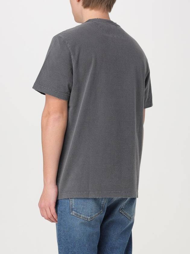 Golden Lettering Cotton Short Sleeve T-Shirt Grey - GOLDEN GOOSE - BALAAN 4