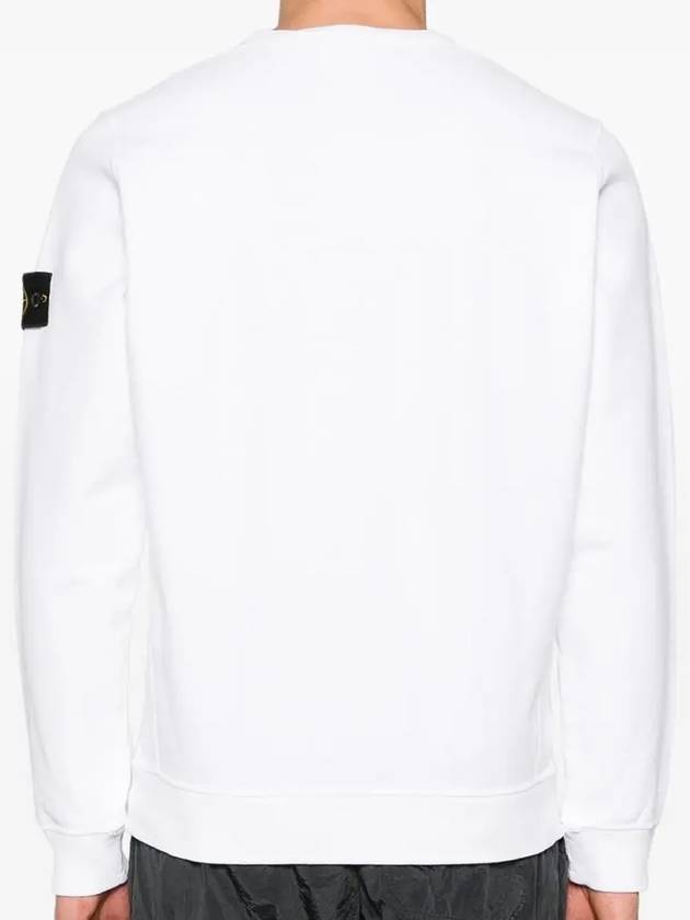 Wappen Patch Crew Neck Cotton Sweatshirt White - STONE ISLAND - BALAAN 5